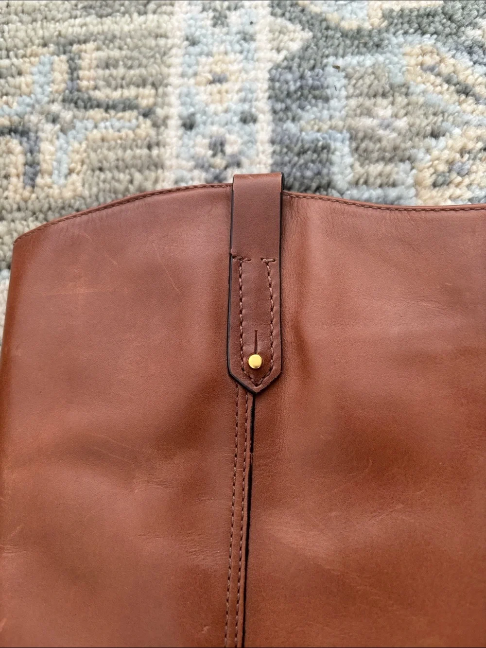 Tory Burch Chestnut Leather Tall Riding Boots